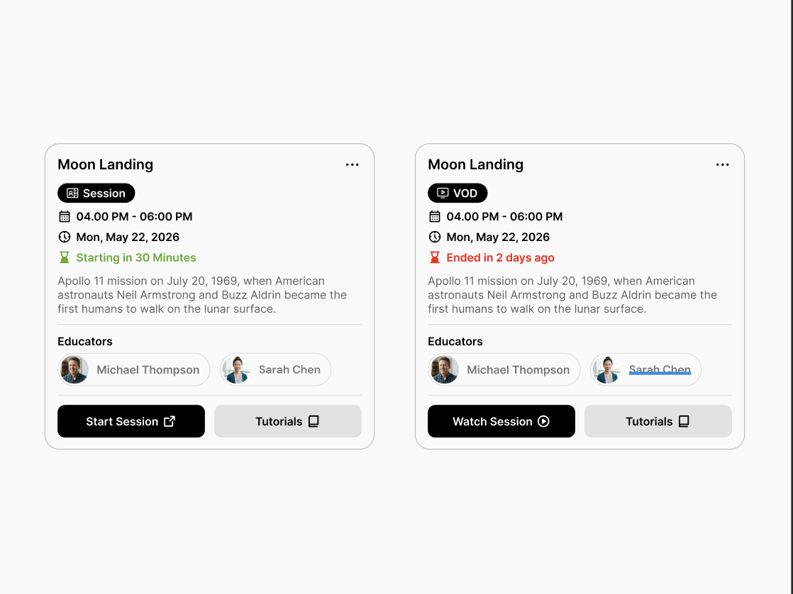 Manage online sessions
